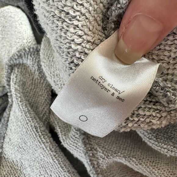 Rag & Bone Heather Gray Georgia Boxy Jumper Sweatshirt Dark Gray Trim S - Picture 11 of 13